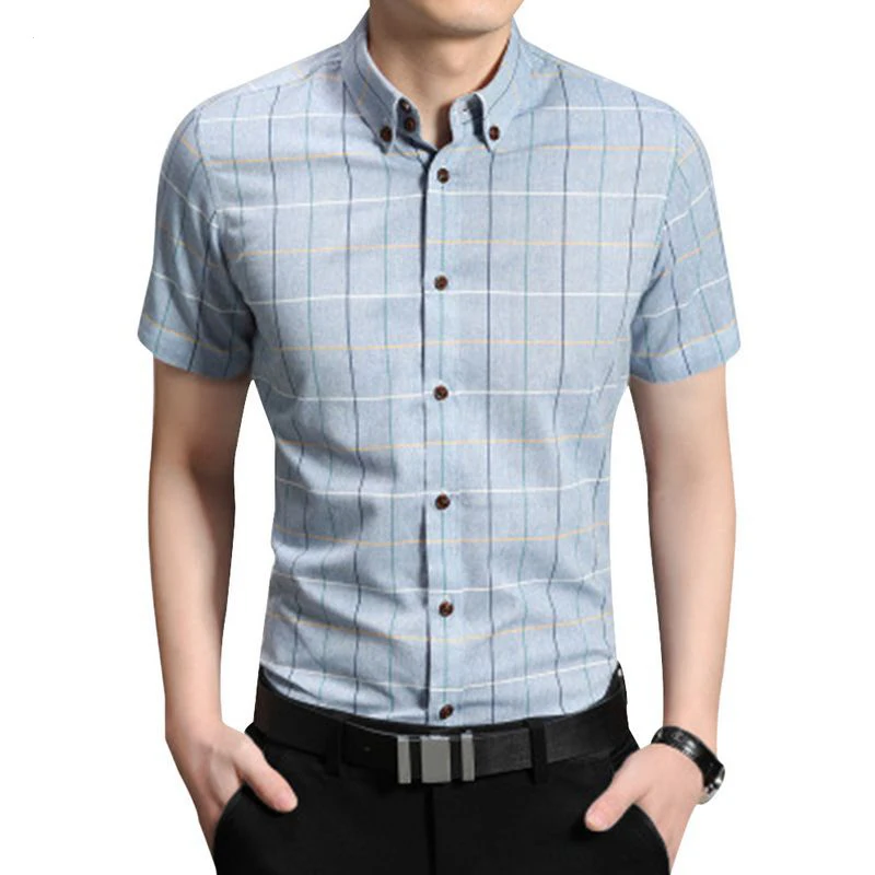 Laamei New Summer Mens Casual Shirts 2019 Fashion Cotton Slim Fit Short ...