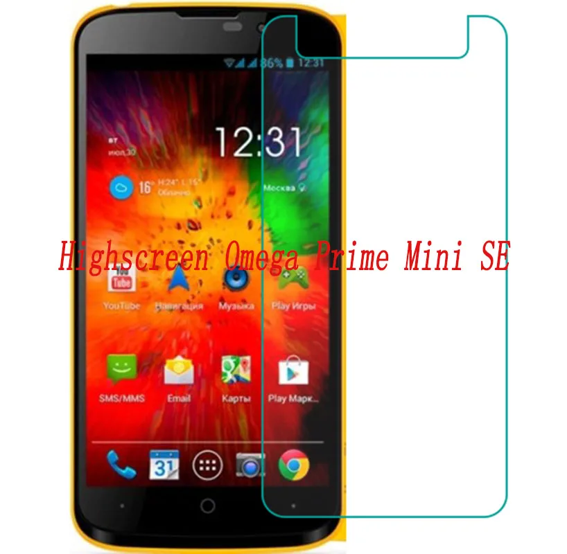 Smartphone Tempered Glass  for Highscreen Omega Prime Mini SE  9H Explosion-proof Protective Film Screen Protector cover phone