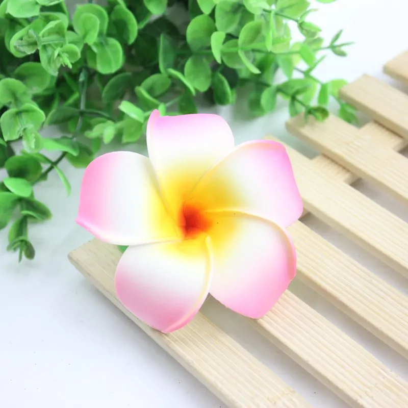 20 шт 7 см Плюмерия Гавайская Пена ФРАНЖИПАНИ искусственный цветок для украшения свадебной вечеринки