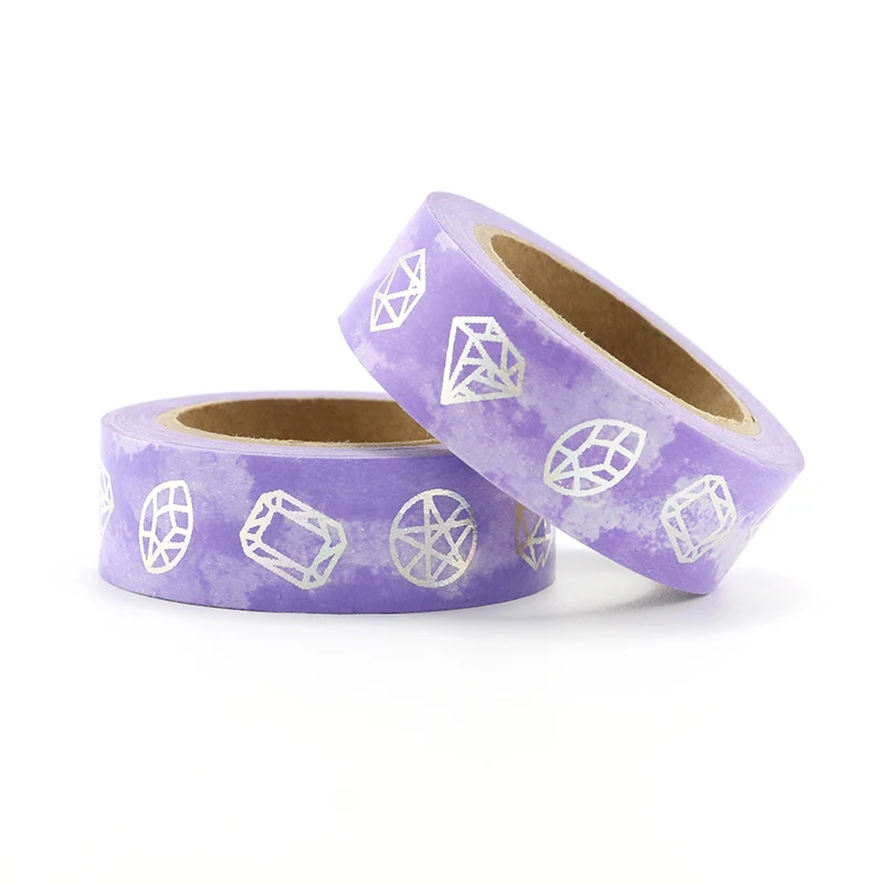 

NEW 10m Decorative Silver Foil Washi Tape Diamond starry for Scrapbooking Masking Tape Adhesive Tapes Sticky Paper Tape
