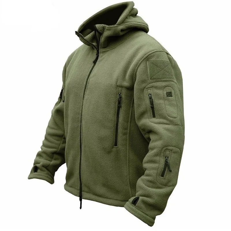 Zogaa Plus Size Men Coat Military Fleece Tactical Jackets