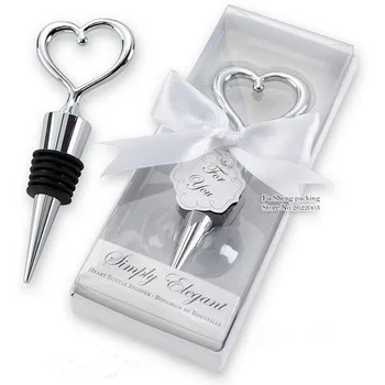 

Love heart shape stopper wedding favors and give away gifts party return goods for guest Party gift 100pcs/lot