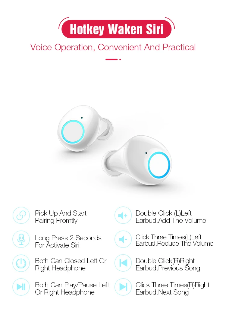 TWS Earbuds Wireless Earphones Bluetooth Stereo Earphone Headset Mini Sport Heaphone With Mic For IOS Android Phone PK i10 TWS