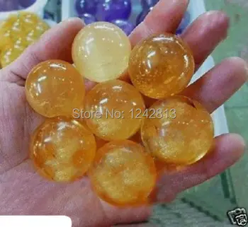 

NEW 7pcs 30-35mm Natural Citrine Calcite Quartz Crystal Sphere Ball Healing
