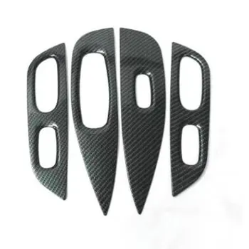 

For Nissan X-Trail 2014-2018 1PC ABS Chrome Car Carbon Fiber Door Armrest Window Glass Lifter Cover Trim Car Styling Accessories