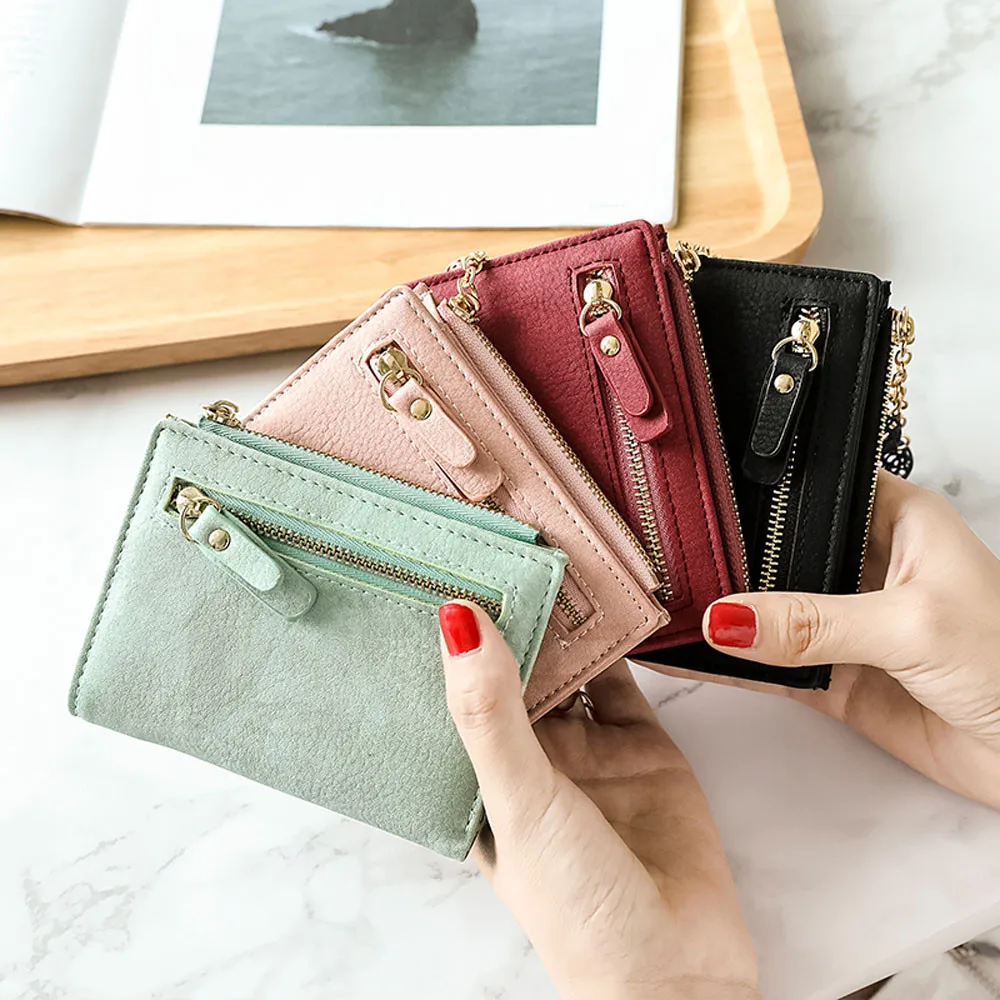 

Short Wallet Women Purses Fashion Coin Purse Card Holder Wallets Female High Quality Clutch Money Bag PU Leather Wallet