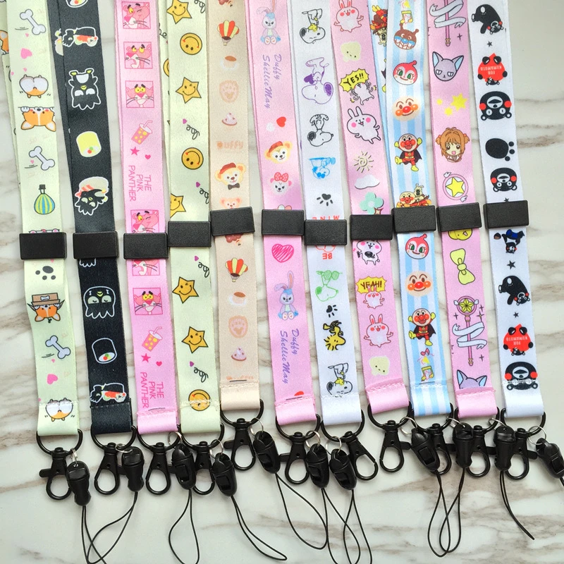 

TJHSZKL New Luxury Anime Cute Cartoon Neck Strap Lanyard for Keys ID Card Gym Mobile Phone Straps USB Badge Holder DIY Hang Rope