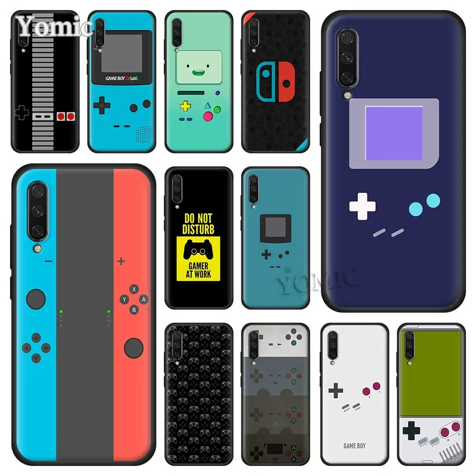 

Game Boy Game Box print Black Case for Xiaomi Mi CC9E CC9 9T 6X 5X Mi 8 A1 A2 Lite Play Poco F1 Silicone Phone Case Cover