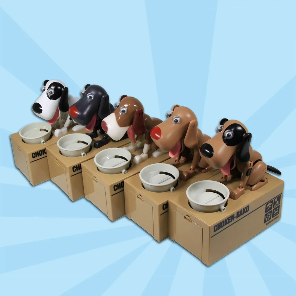 

1Piece Puppy Hungry Coin Bank Choken Bako Robotic Dog Piggy Bank Doggy Coin Bank Canine Saving Money Box Canine
