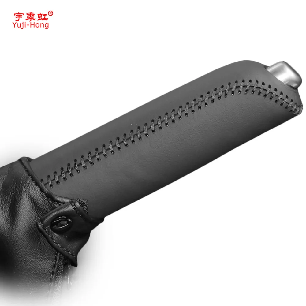 Yuji-Hong Car Handbrake Covers Case for Mazda CX-5 2013-2014 Mazda 3 Axela 2014- Auto Genuine Leather Cover