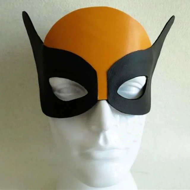 Black Half Face Leather Mask Halloween Movie Props Cosplay Handmade Mask Costume