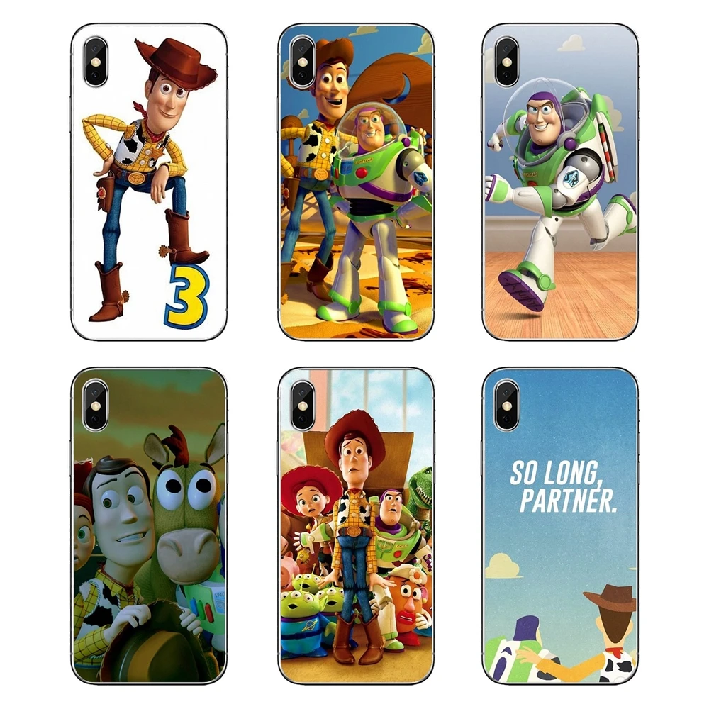 

For iPod Touch iPhone 4 4S 5 5S 5C SE 6 6S 7 8 X XR XS Plus MAX Toy Story 3 Buzz Lightyear Woody Soft Transparent Cases Covers