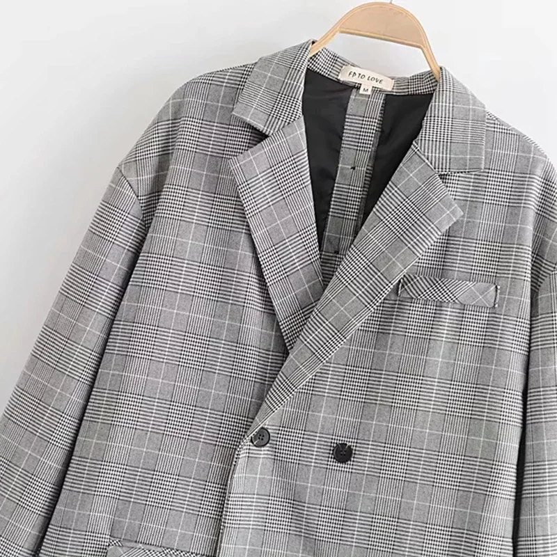 Women Fashion Suit Female Spring Coat Temperament Casual Loose Long Suit Jacket Trousers Solid Color Elegant Lady Jackets