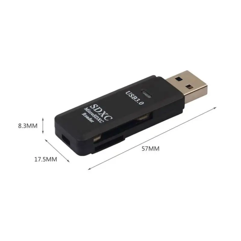 High quality usb 3 0 multi 2 in 1 memory card reader adapter for SD TF 4