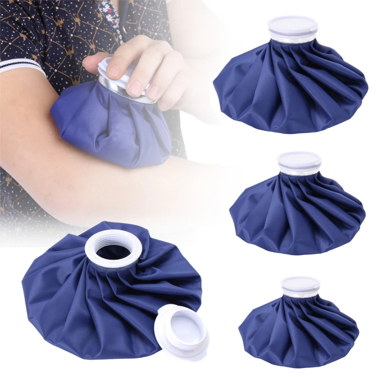 

3 Size Sport Injury Ice Bag Cap Reusable Health Care Cold Therapy Pack Cool Pack Muscle Aches First Aid Relief Pain Massage Tool