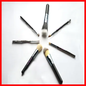 

7pcs Makeup Brushes Cosmetic Kits black handle & case Cosmetic Bag tool Kit gift