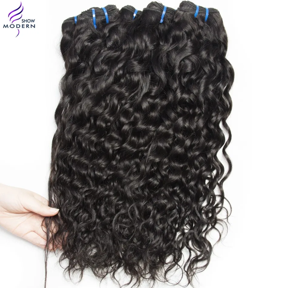 Brazilian Water Wave Bundles With Closure 4 Bundles With Closure 3 Pcs Human Hair Bundles With Closure Non Remy Hair Deals Brazilian Water Wave Bundles With Closure 4 Bundles With Closure 3 Pcs Human Hair Bundles With Closure Non Remy Hair Deals