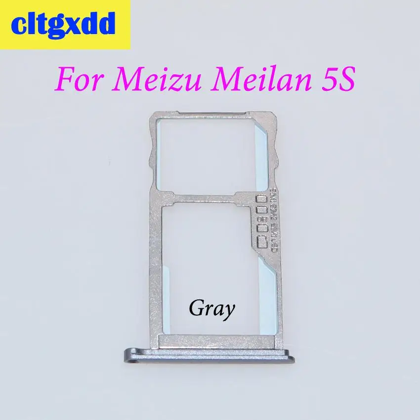 Cltgxdd держатель слота для сим-карты для meizu meilan 5S M5s 3S M3S слот карты Micro SD лоток гнездо адаптер Замена Ремонт Запасные части - Цвет: For 5S Gray