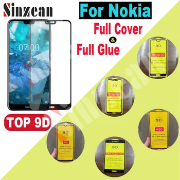 

50pcs For Nokia 1 Plus/2.2/3.2/4.2/8.1 Plus/X71 2.5D Full Cover Tempered Glass For Nokia 9/7.1 Plus/ 5D/6D/9D Screen Protector