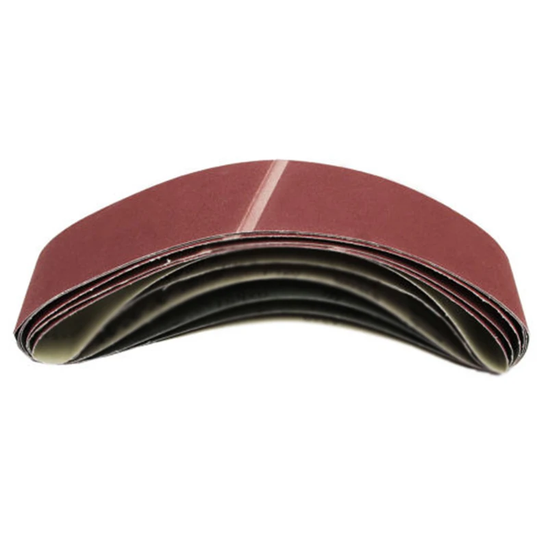 6pcs/Set 60 180 Grits Abrasive Polishing Sanding Belts Aluminum Oxide