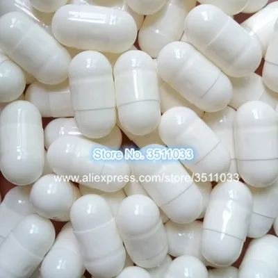 500PCS 1000pcs White Pyknic Design Empty Gelatin Capsule Shells DIY Powder Refillable Capsules Seperated Mask | Красота и здоровье