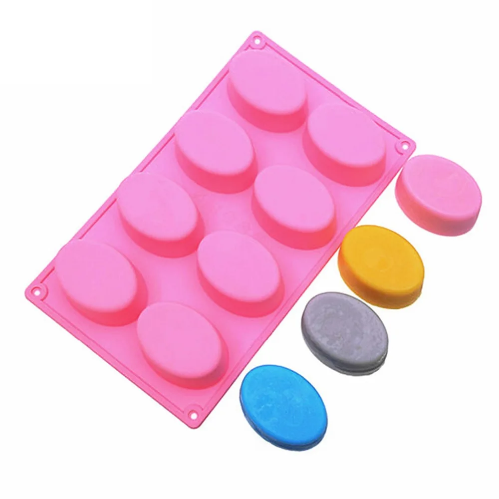 Buy 8 Oval Grooves Silicone Pastry DIY Moulds Cake