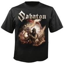 Индивидуальный заказ хорошее качество футболка с вырезом лодочкой офис Sabaton короткий подарок футболки для мужчин