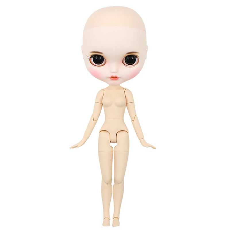 doll with scalp Кукла с гибкими суставами, матовое лицо без волос - Цвет: doll with scalp