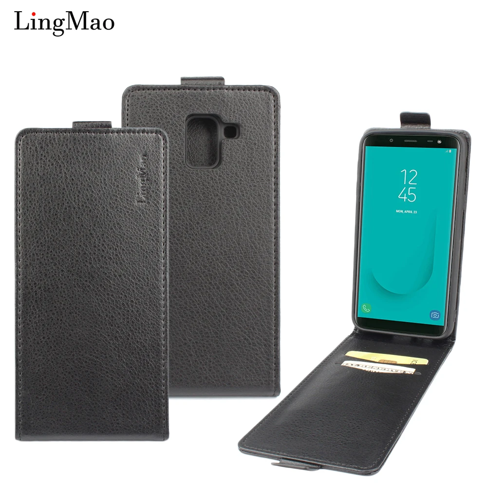 

Litchi Grain Leather Case For Samsung J4 2018 Case Flip Case For Samsung J6 2018 Cover Phone Case Shell Coque Fashion Luxury