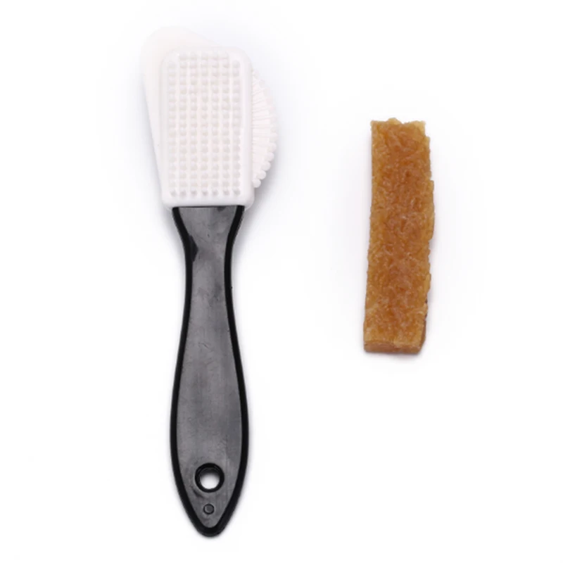 3-sides cleaning brush+ rubber eraser for suede nubuck shoes boot cleaner - Цвет: 1pcs