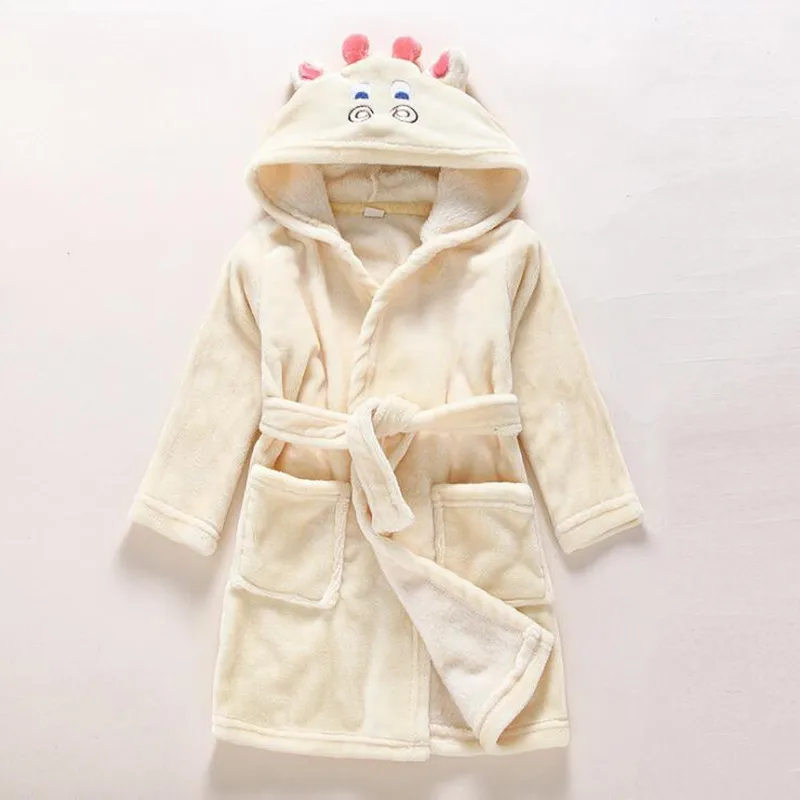 Berymond Unisex Children Robe Cartoon Animal Shape Boy Girl's Bathrobe