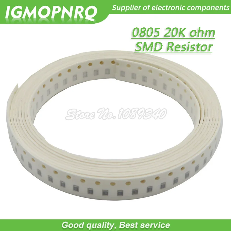 

300 шт. 0805 SMD резистор 20K Ом Чип резистор 1/8 Вт 20 кОм 0805-20K