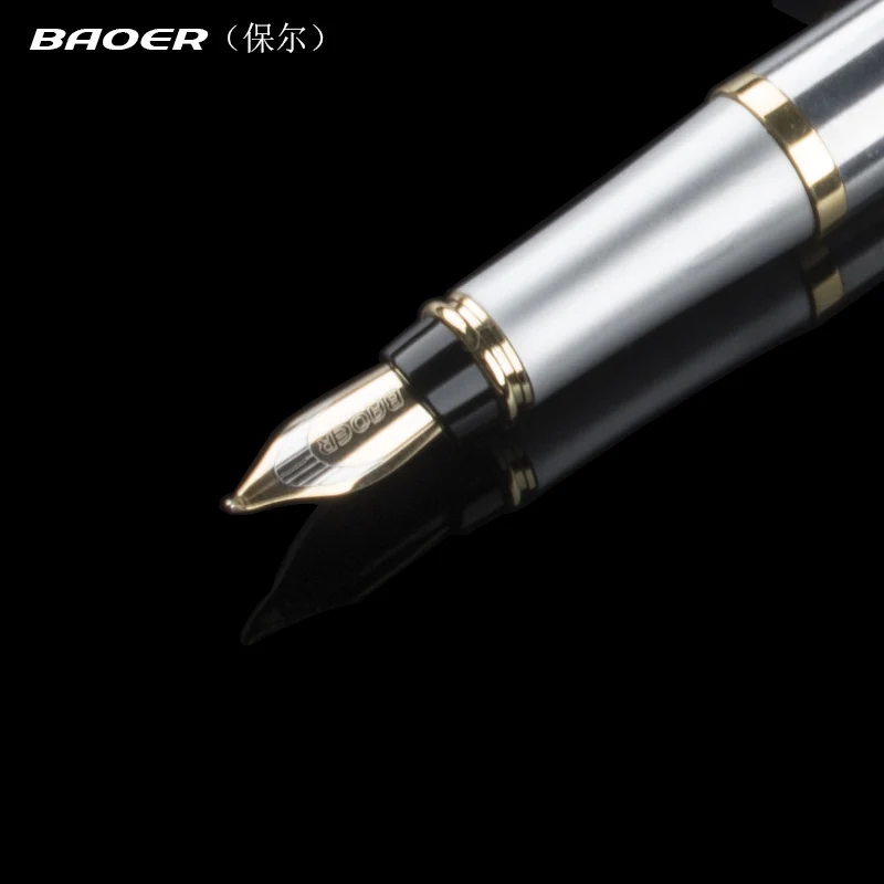 Ручка каллиграфическая BAOER 801 из нержавеющей стали с наконечником 1 0 мм