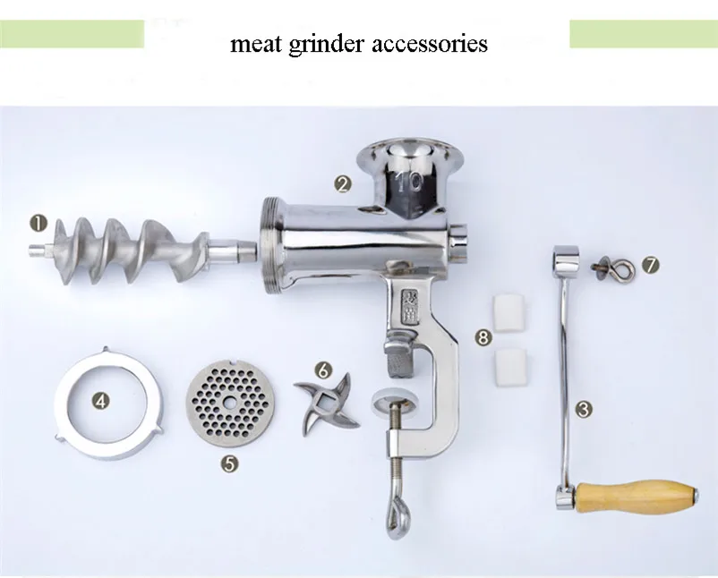 Stainless Steel Manual Meat Grinder with Handle for Sausage Stuffer XMTHOME Meat Mincer