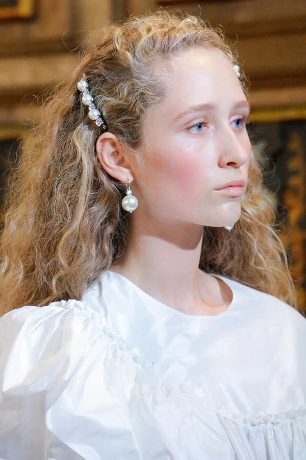 Simone Rocha показ мод жемчуг Шпильки натуральные волосы на клипсах кнопки заколки для волос заколка аксессуары для волос для Для женщин для отдыха в ночном клубе, дропшиппинг