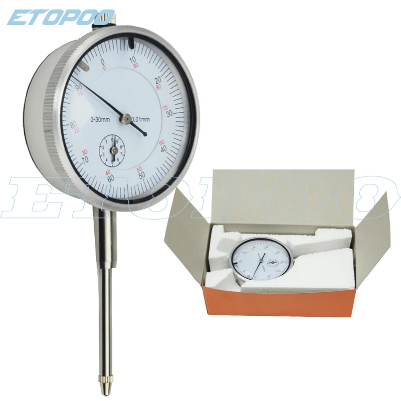 Precision Tool 030mm Dial Indicator Gauge 0.01mm Accuracy Measurement