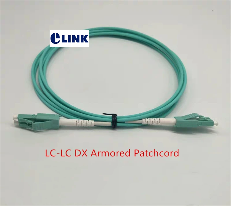 LC-LC fiber Armored patchcords 2 CORE OM3 1M 2M 3M 5M 7M 10Mtr optic fibre jumper Multimode DUPLEX 3.0mm free shipping 10pcs