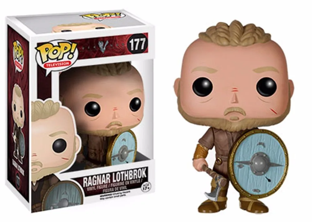 Funko pop Vikings 178# LAGERTHA 177# Рагнар Лодброк фигурка украшение высокое качество ручной работы Коллекция фигурка подарок для мужчин - Цвет: 177