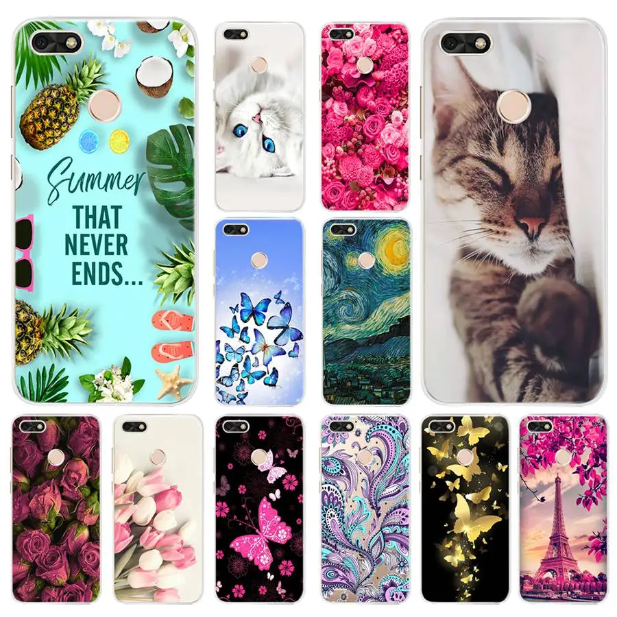

For Huawei P9 lite Mini Case Cat Phone Case For lite Huawei P9 Mini Case Soft Silicone Housing For P9 lite Mini Cover Protection