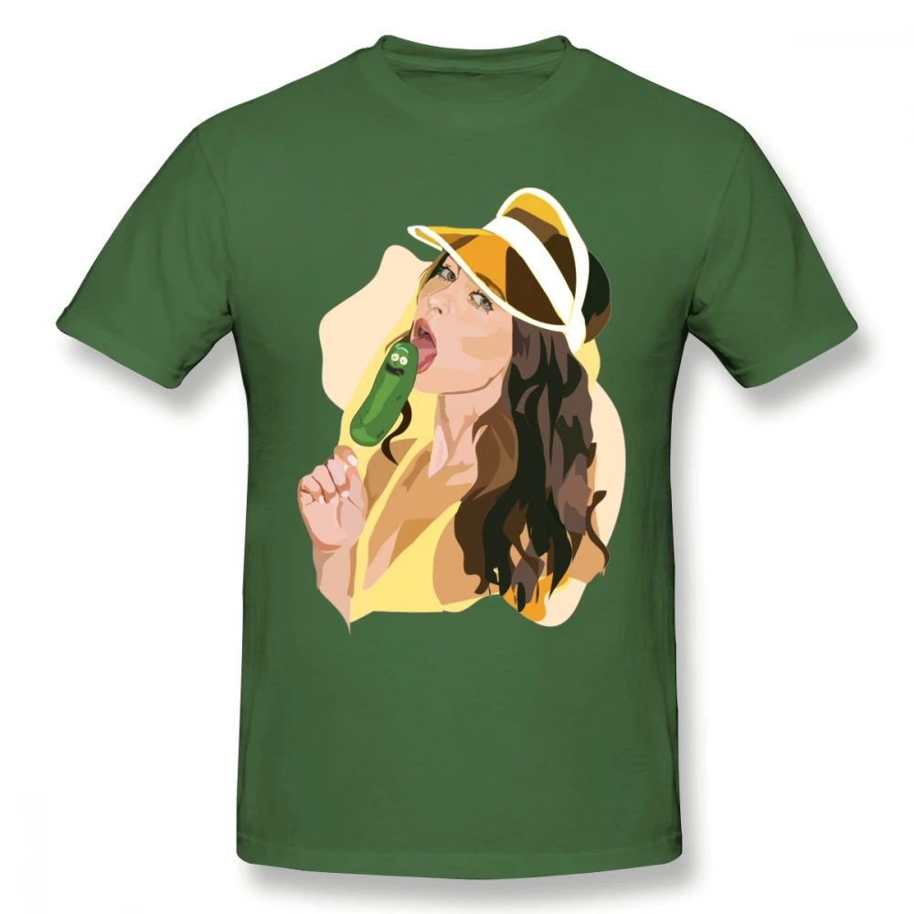 Армейский зеленый Riley Reid Funny Pickle футболка с надписью «Rick» для мужчин Повседневная футболка с круглым вырезом S-6XL размера плюс Homme - Цвет: Армейский зеленый