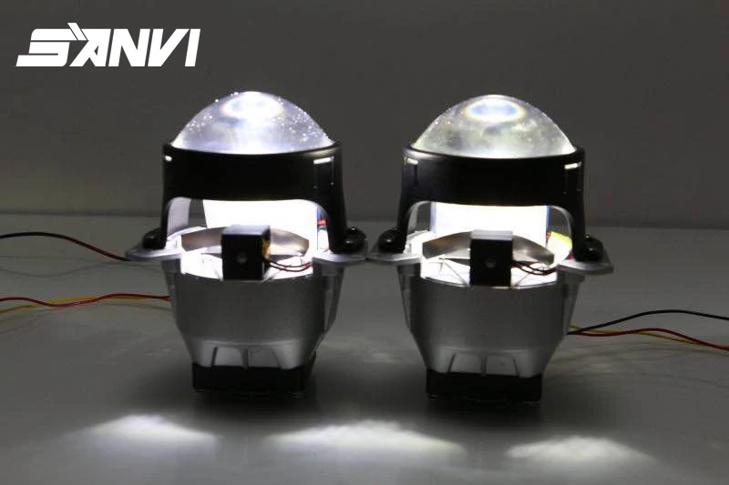 

2017 Guangzhou Autolamp SANVI Bi-LED Projector Lens LED Headlight Hi Lo Beam Car-styling 45W 5500K LED Projector Lens Light