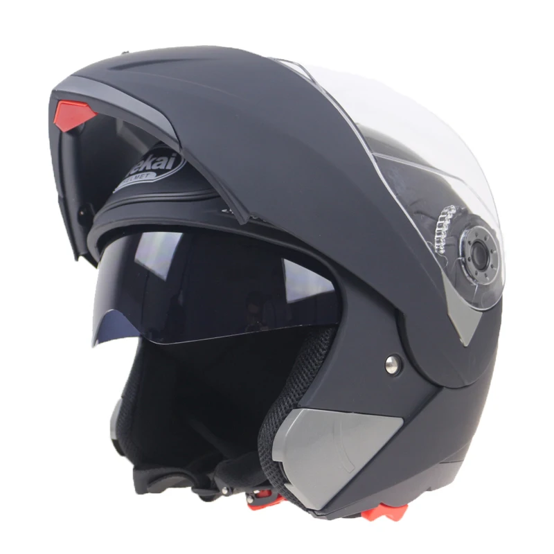 Флип мото rcycle шлем JIEKAI 105 двойной объектив moto шлем DOT утвержден гоночный велосипедный шлем