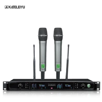 

Free Shipping Professional karaoke microphone Wireless 2-channel Handheld Microphone System Stage Performance Microphone