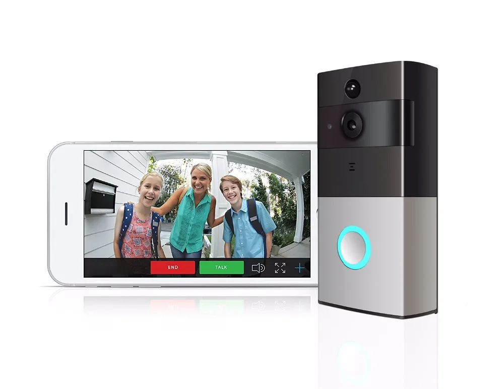 Looline Battery Wifi Video Doorphone Push Message Just One Second When Someone Press The Doorbell
