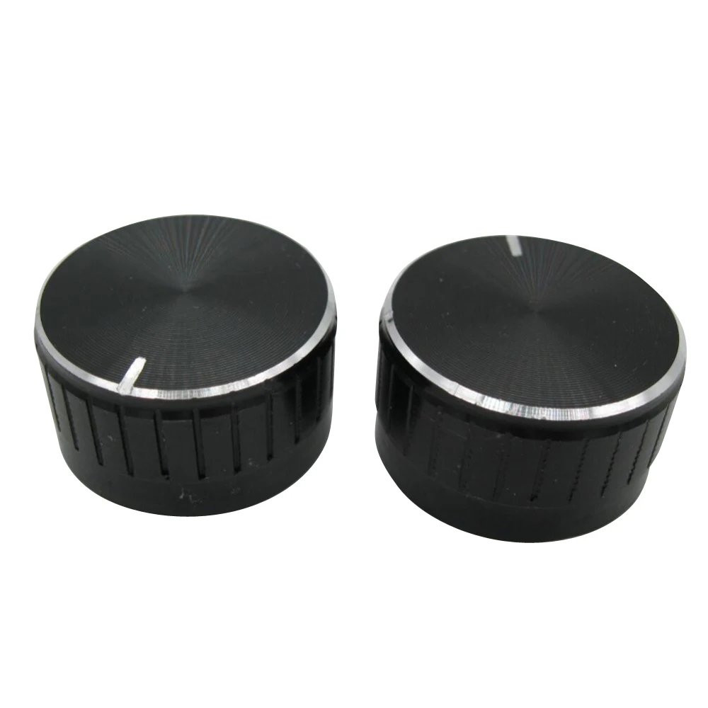 10pcs Volume Control Rotary Knobs black For 6mm Dia. Knurled Shaft