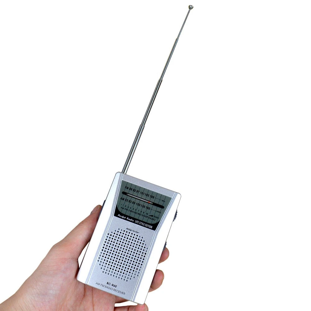 

Mini Portable Radio Receiver R60 with Dual Band FM/AM Radio Pocket Radio with Built-in Speaker High Quality