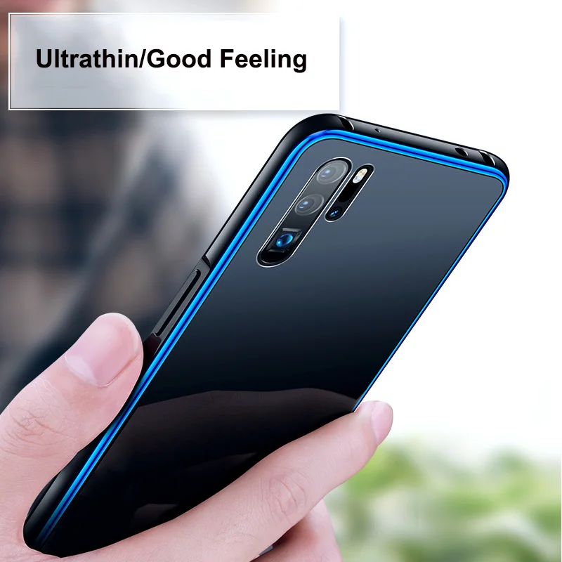 Для huawei P30 Pro Чехол металлический бампер покрытие PC край закаленное стекло твердая задняя крышка для huawei P20 Pro P10 Plus защитный чехол