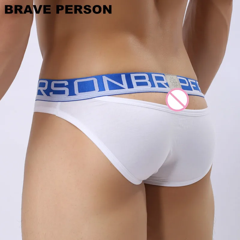 

BRAVE PERSON Underwear Men Male Sexy Briefs Cotton Fabric Hollow Design Men Underwear Briefs Men Underpants Gay Underwear