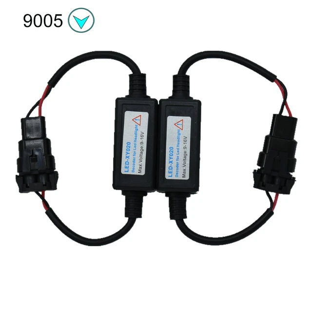 H7 LED Headlight Decoder CAN-BUS EMC Warning Canceller Capacitor  Anti-flicker Resistor harness