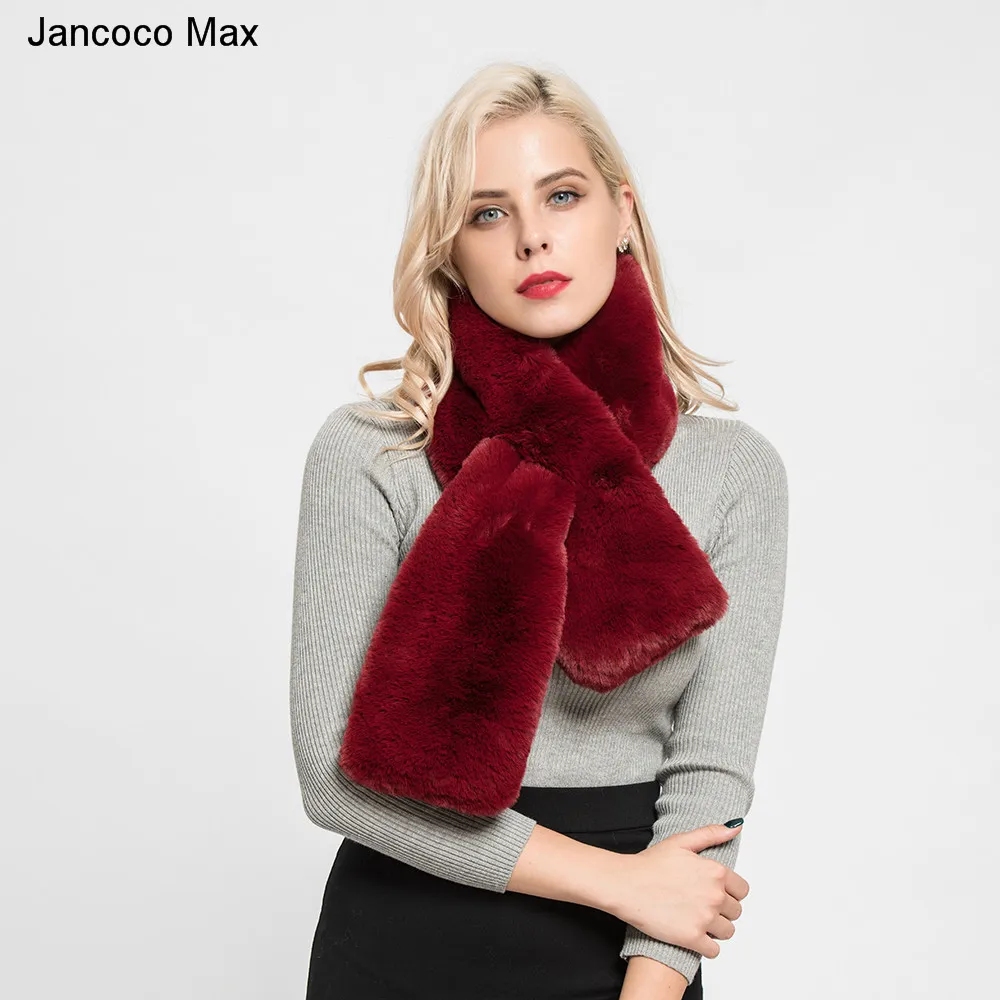 Jancoco Max одежда высшего качества искусственный мех шарф Женская мода Стиль повседневное шали Осень Зима теплые глушители S7143